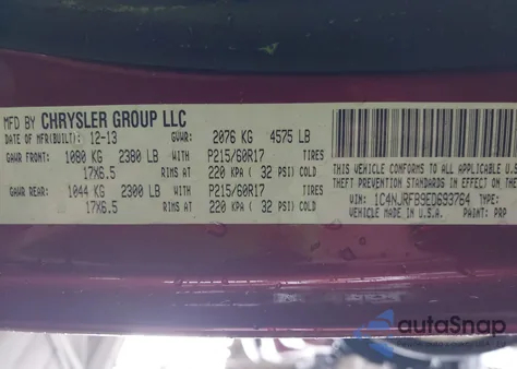 2014 Jeep Patriot Latitude from USA, damaged, VIN 1C4NJRFB9ED693764